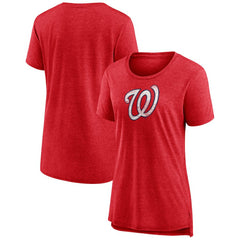 Washington Nationals Women's Weathered Official Logo Tri-Blend T-Shirt Outlet