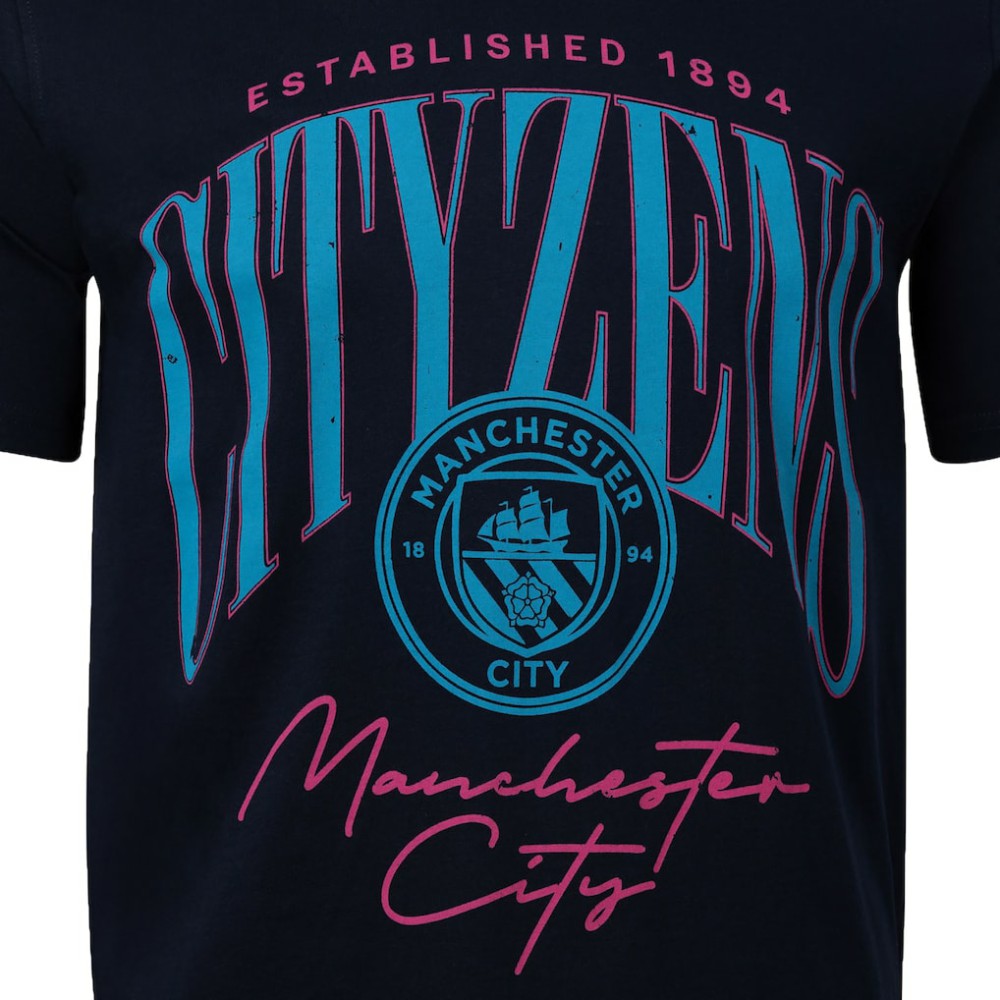 Manchester City Sport Design Sweden Hometown Hero Graphic T-Shirt Navy