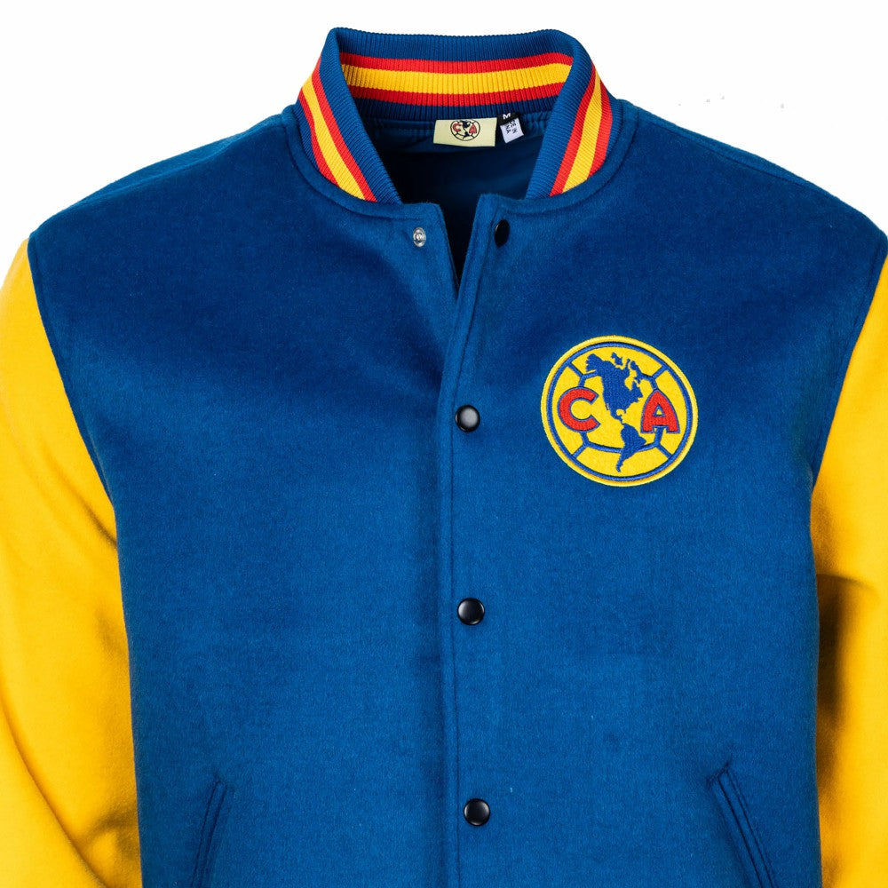 Club America Sport Design Sweden Free Kick Wool Varsity Jacket Royal