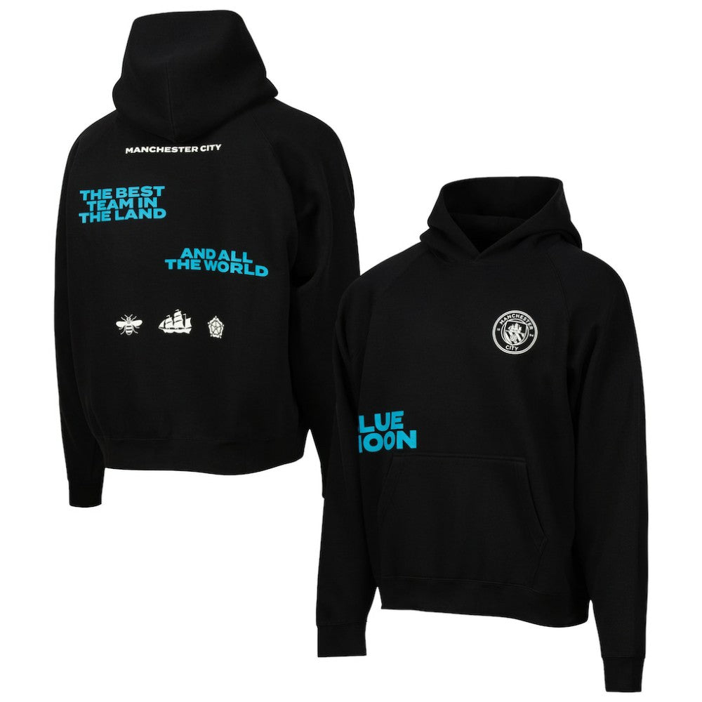 Manchester City Sport Design Sweden Overtime Oversized Raglan Hoodie Black