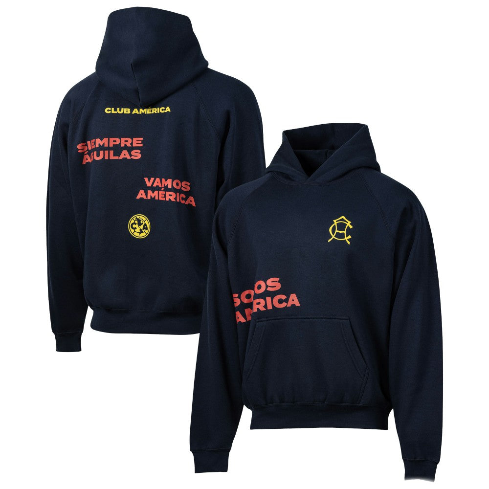 Club America Sport Design Sweden Overtime Oversized Raglan Hoodie Navy