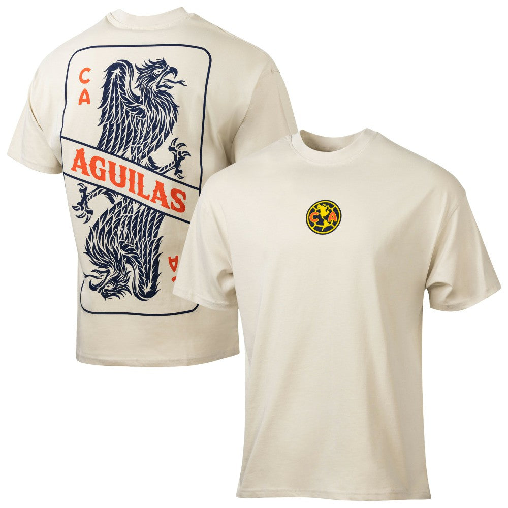 Club America Sport Design Sweden Youth Game Day Graphic T-Shirt Tan