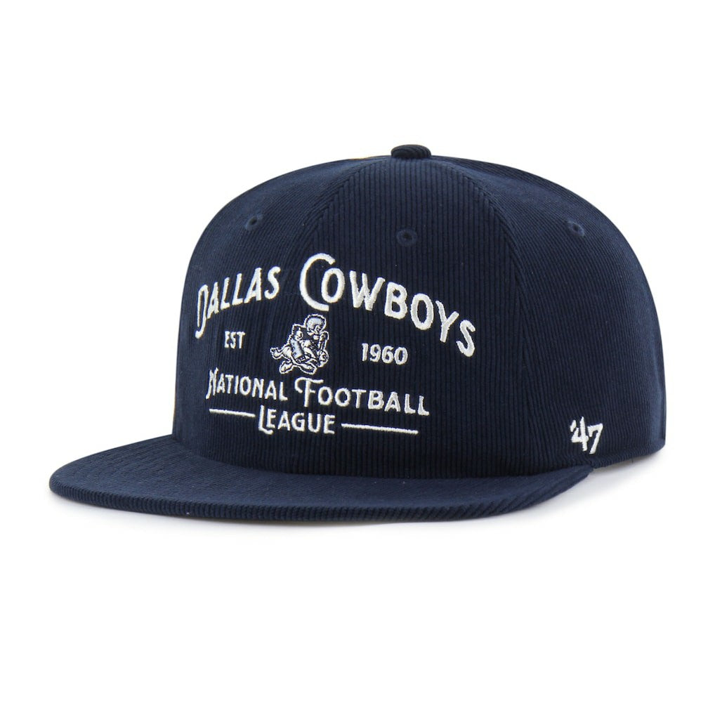 Dallas Cowboys '47 Whitlock Captain Corduroy Adjustable Hat - Navy - 47 brand