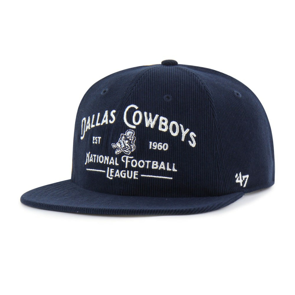 Dallas Cowboys '47 Whitlock Captain Corduroy Adjustable Hat - Navy - 47 brand