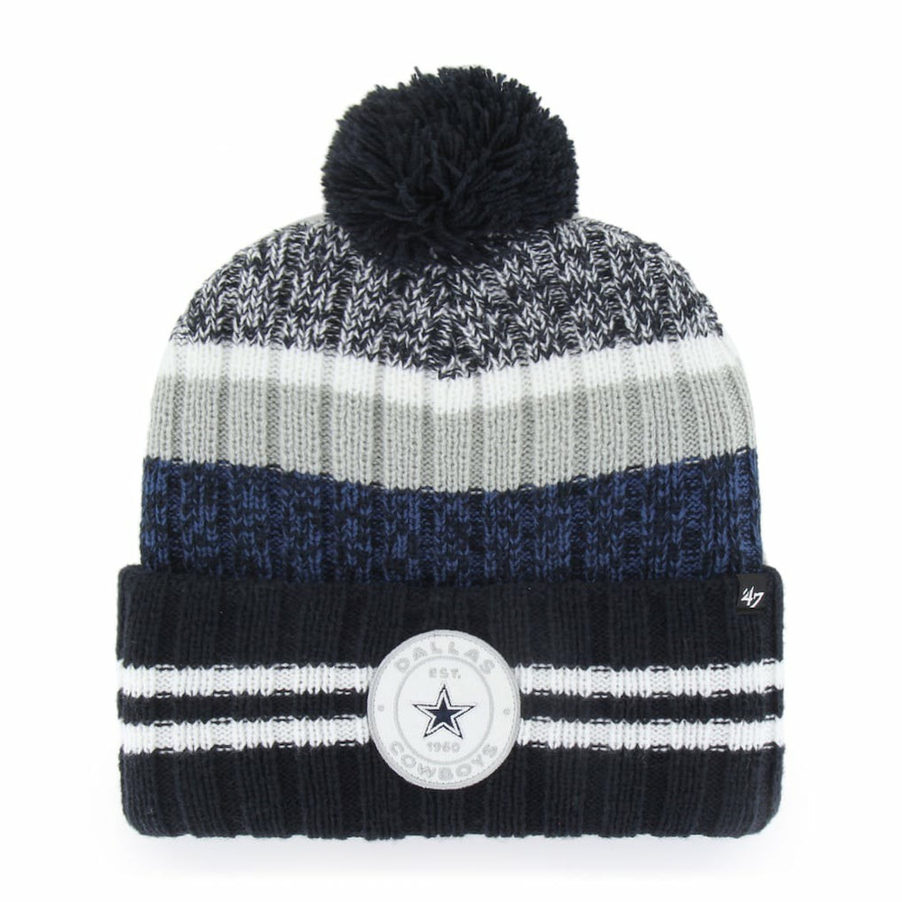 Dallas Cowboys '47 Quiver Cuffed Pom Knit Hat - Navy - 47 brand