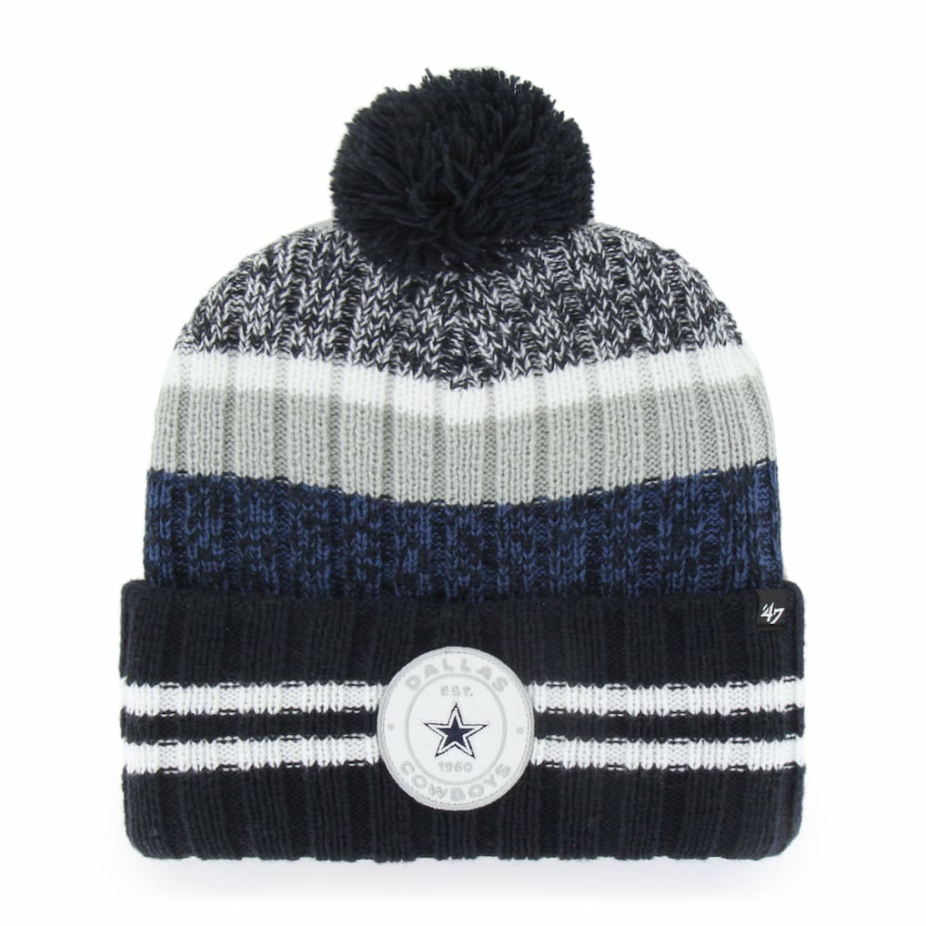Dallas Cowboys '47 Quiver Cuffed Pom Knit Hat - Navy - 47 brand