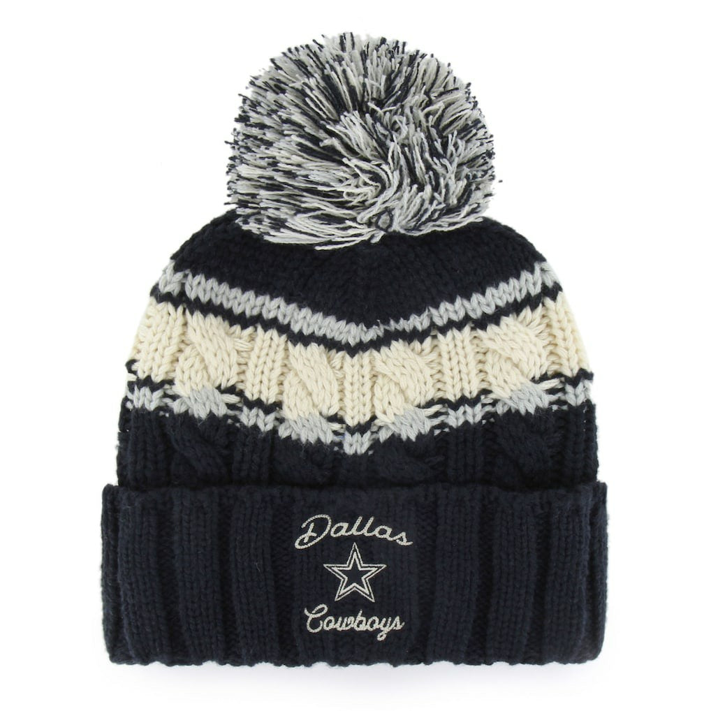 Dallas Cowboys '47 Women's Emma Cuffed Knit Hat with Pom - Navy - 47 brand