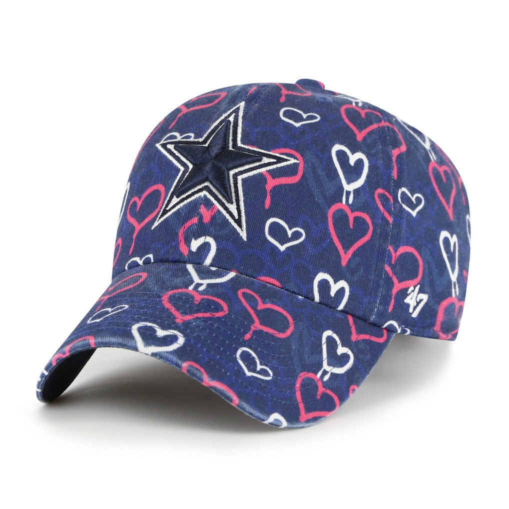 Dallas Cowboys '47 Girls Youth Mural Clean Up Adjustable Hat - Navy - 47 brand