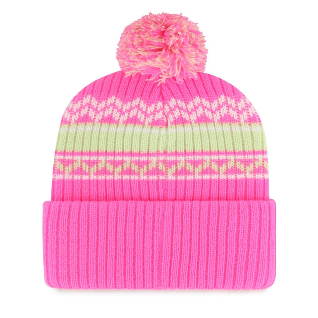 Dallas Cowboys '47 Girls Youth Polar Vortex Cuffed Knit Hat with Pom - Pink - 47 brand