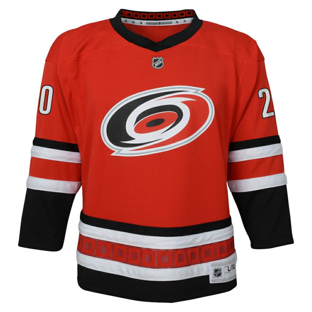 Sebastian Aho Carolina Hurricanes Outerstuff Youth Alternate Replica Jersey - Red | NHL Lifestyle