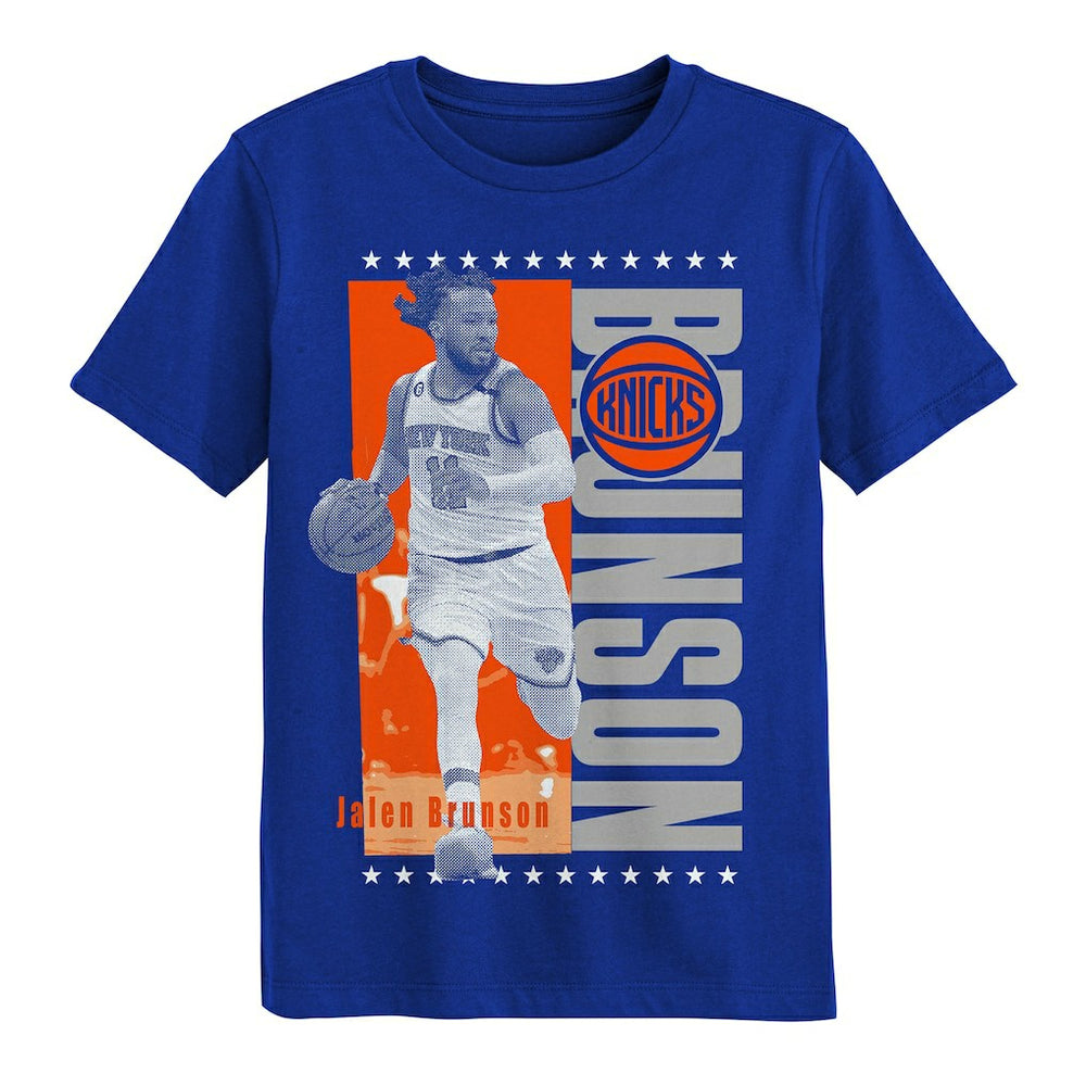 Jalen Brunson New York Knicks Outerstuff Youth Answer T-Shirt Royal