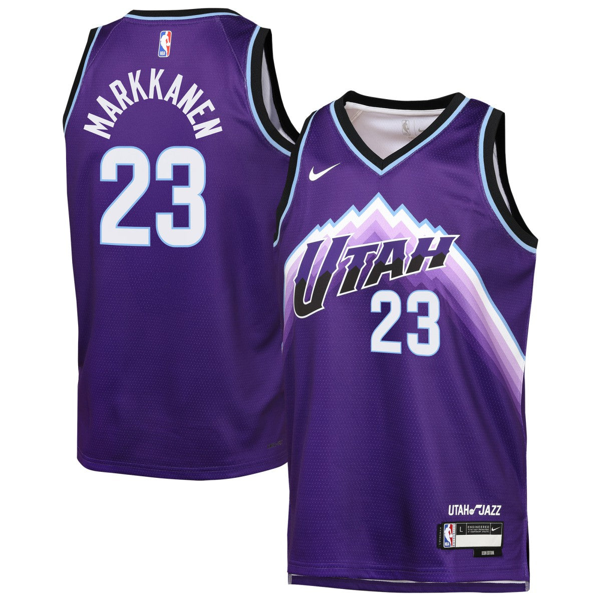 Nike Lauri Markkanen Utah Jazz Youth Icon Edition Swingman Jersey Purple