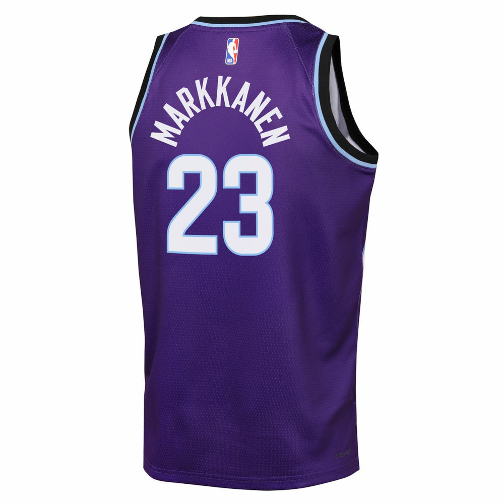 Nike Lauri Markkanen Utah Jazz Youth Icon Edition Swingman Jersey Purple