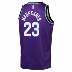 Nike Lauri Markkanen Utah Jazz Youth Icon Edition Swingman Jersey Purple