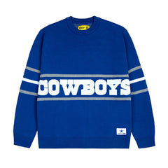 Dallas Cowboys GOLF WANG Jacquard Pullover Sweater - Blue - NFL