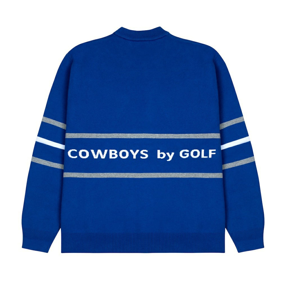 Dallas Cowboys GOLF WANG Jacquard Pullover Sweater - Blue - NFL