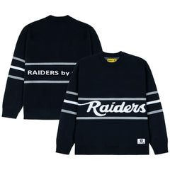Las Vegas Raiders GOLF WANG Jacquard Pullover Sweater - Black - NFL