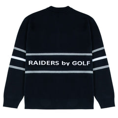 Las Vegas Raiders GOLF WANG Jacquard Pullover Sweater - Black - NFL
