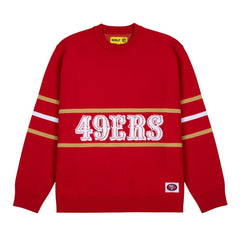 San Francisco 49ers GOLF WANG Jacquard Pullover Sweater - Scarlet - NFL