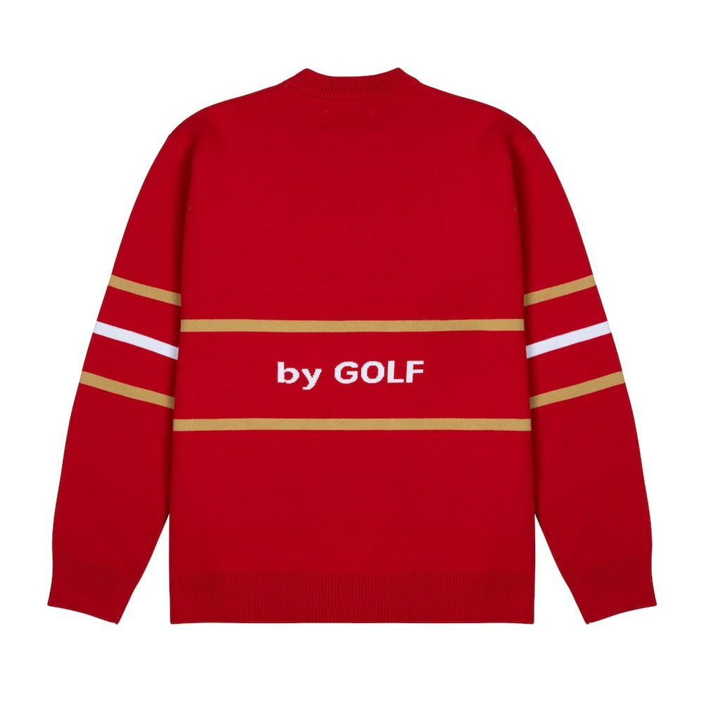 San Francisco 49ers GOLF WANG Jacquard Pullover Sweater - Scarlet - NFL