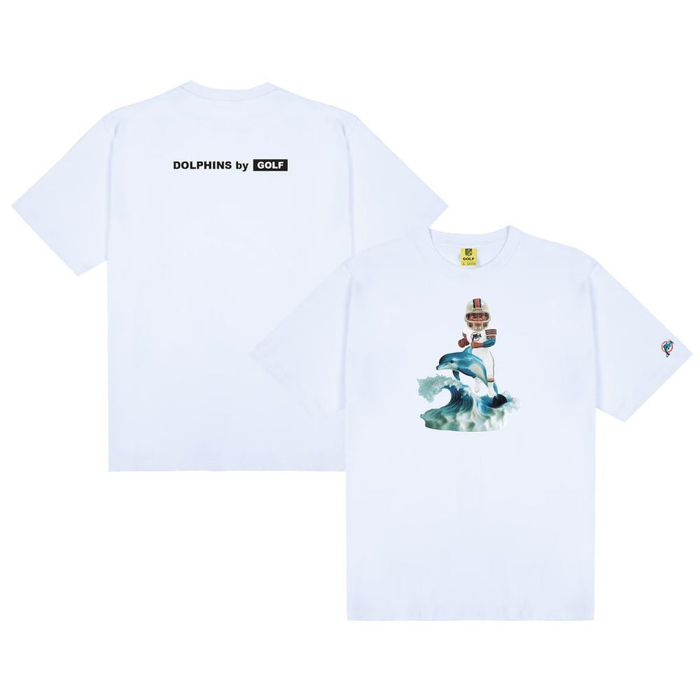 Miami Dolphins GOLF WANG Bobblehead T-Shirt - White - NFL