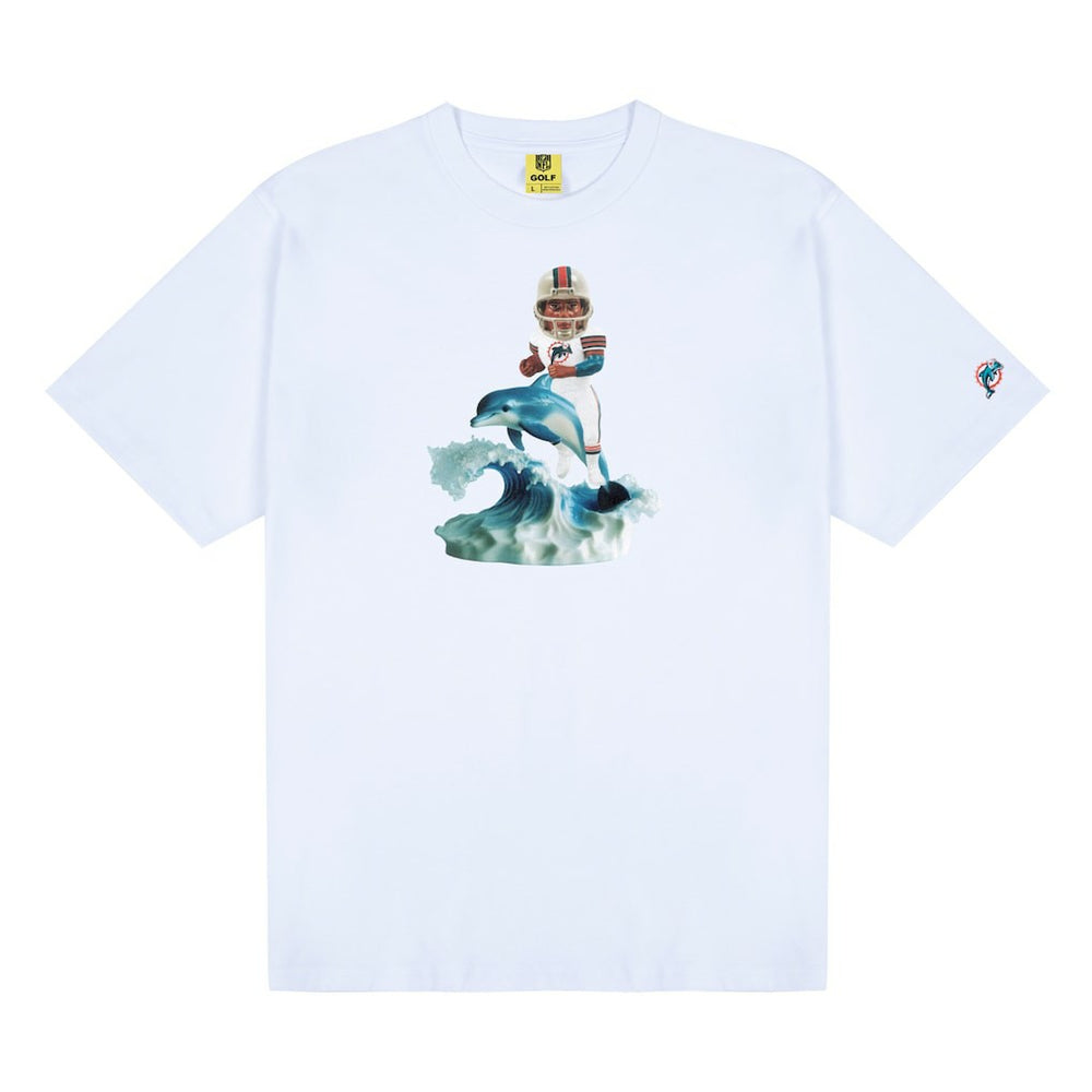 Miami Dolphins GOLF WANG Bobblehead T-Shirt - White - NFL