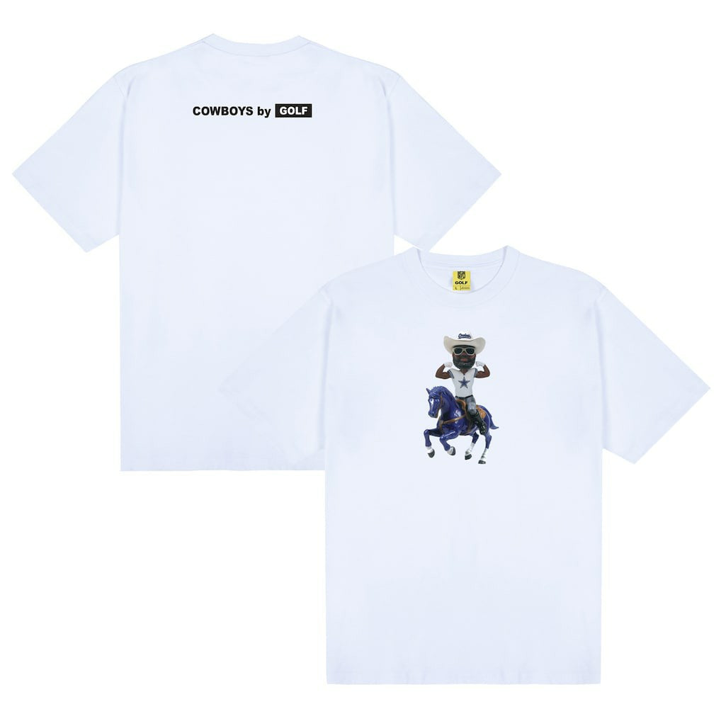 Dallas Cowboys GOLF WANG Bobblehead T-Shirt - White - NFL