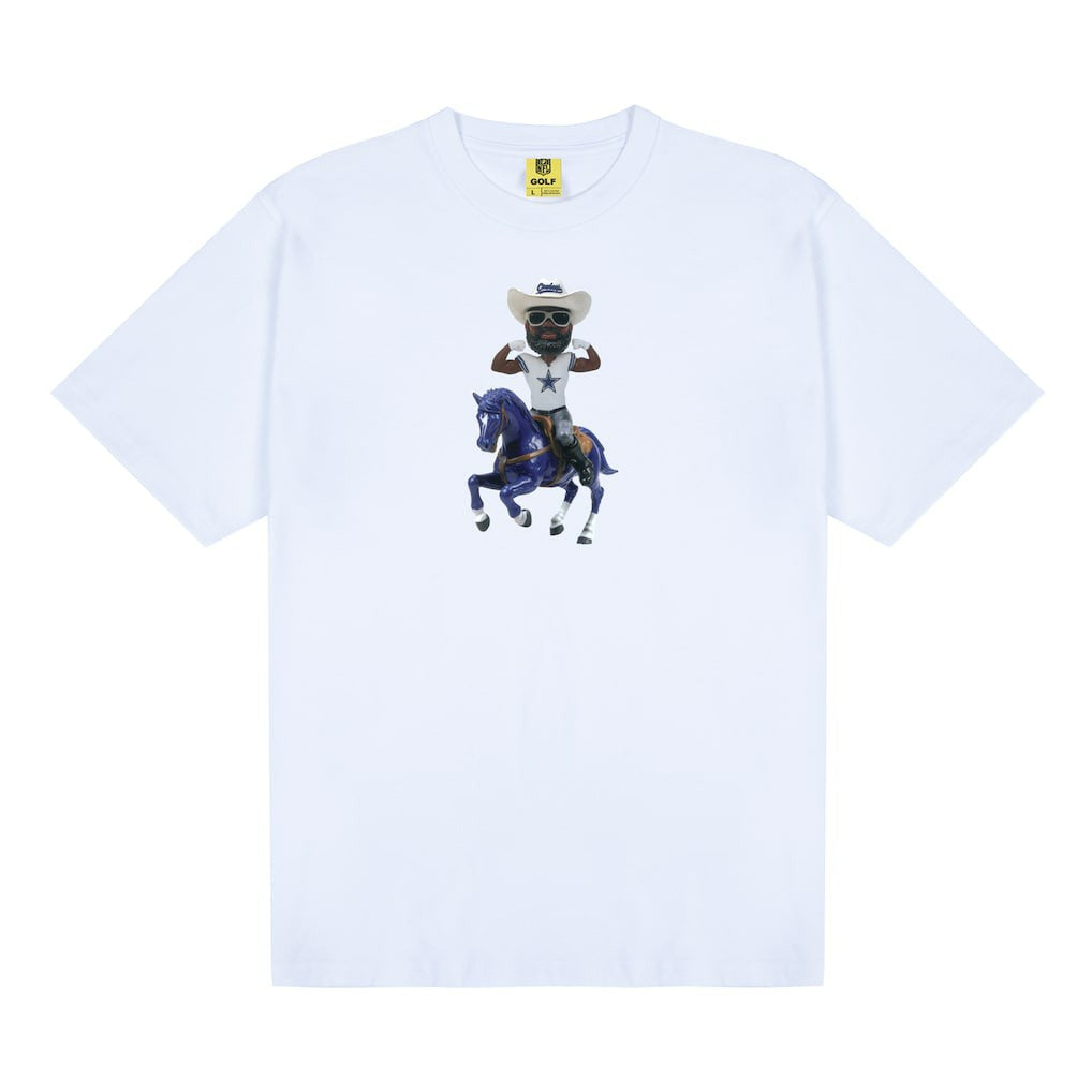 Dallas Cowboys GOLF WANG Bobblehead T-Shirt - White - NFL