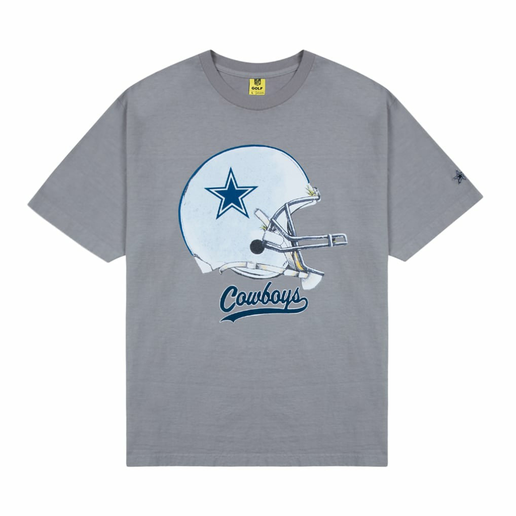 Dallas Cowboys GOLF WANG Helmet T-Shirt - Silver - NFL