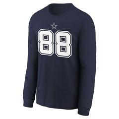 CeeDee Lamb Dallas Cowboys Youth Player Name & Number Long Sleeve T-Shirt - Navy - Nike