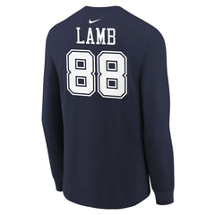 CeeDee Lamb Dallas Cowboys Youth Player Name & Number Long Sleeve T-Shirt - Navy - Nike