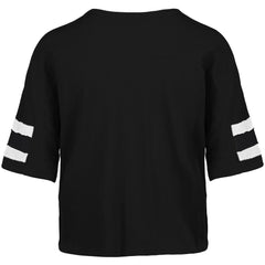 Miami Dolphins '47 Women's Premier Scout Cropped V-Neck T-Shirt - Black - 47 brand