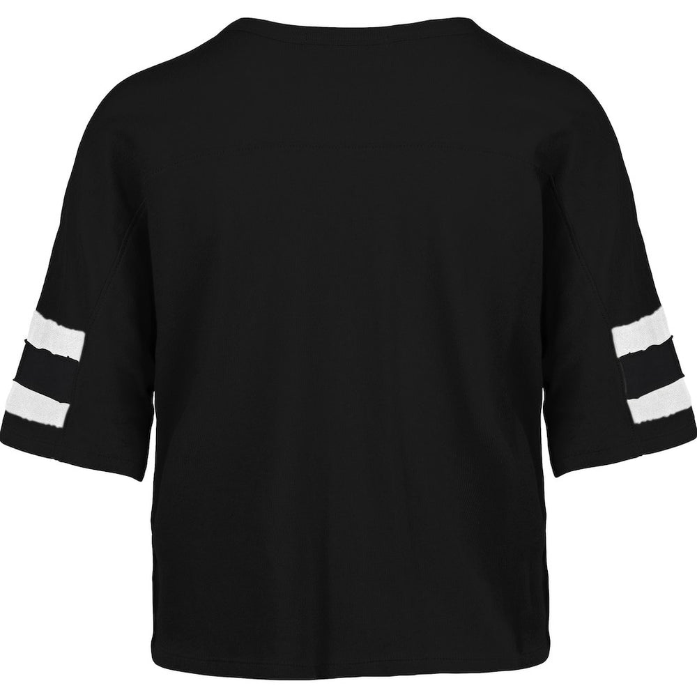 Pittsburgh Steelers '47 Women's Premier Scout Cropped V-Neck T-Shirt - Black - 47 brand