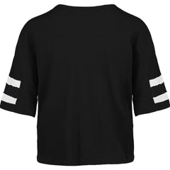 Baltimore Ravens '47 Women's Premier Scout Cropped V-Neck T-Shirt - Black - 47 brand