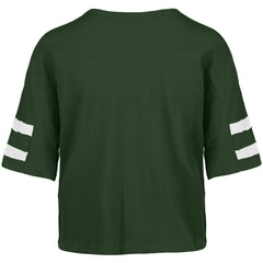 Green Bay Packers '47 Women's Premier Scout Cropped V-Neck T-Shirt - Green - 47 brand