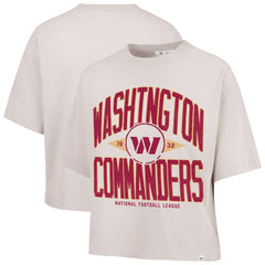 Washington Commanders '47 Women's Cropped Windthrow Ravine T-Shirt - Natural - 47 brand
