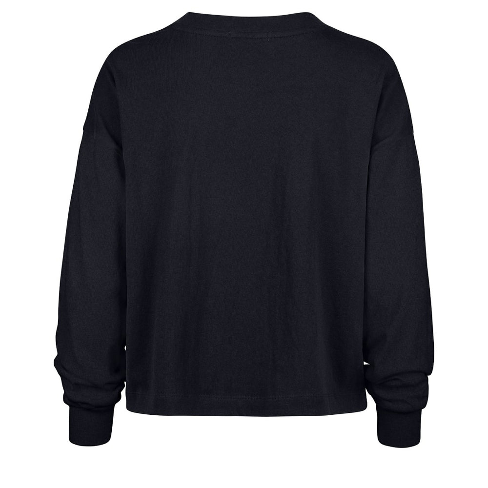 Seattle Seahawks '47 Women's Muse Sydney Long Sleeve Cropped T-Shirt - College Navy - 47 brand