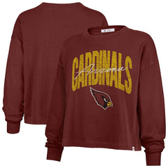 Arizona Cardinals '47 Women's Muse Sydney Long Sleeve Cropped T-Shirt - Cardinal - 47 brand