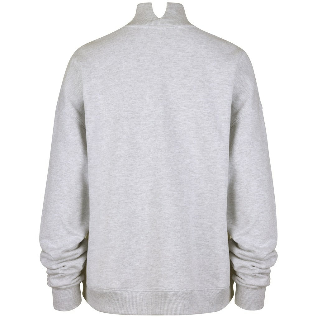 Cleveland Browns '47 Women's Vantage Mock Neck Pullover Sweatshirt - Heather Gray - 47 brand
