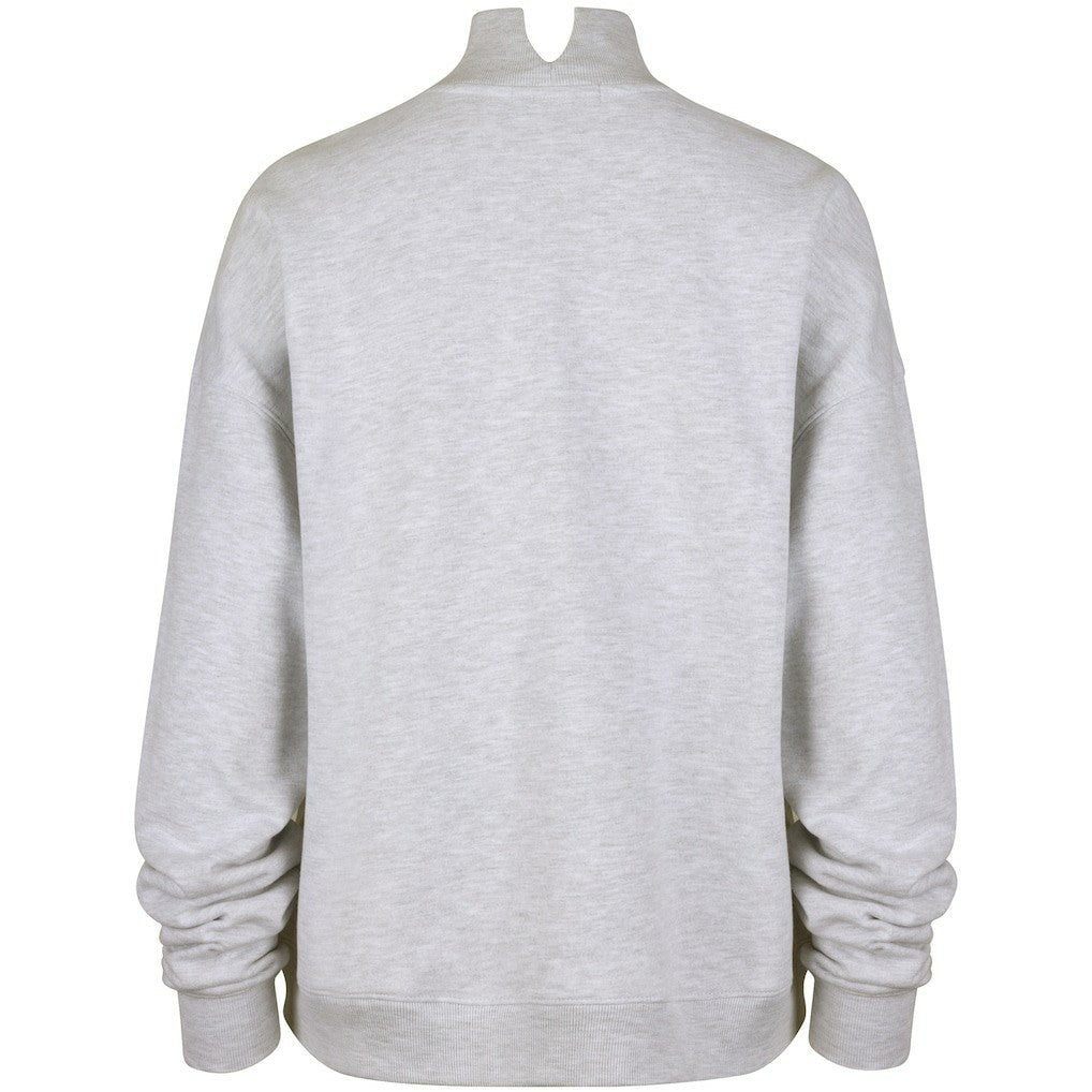 Miami Dolphins '47 Women's Vantage Mock Neck Pullover Sweatshirt - Heather Gray - 47 brand