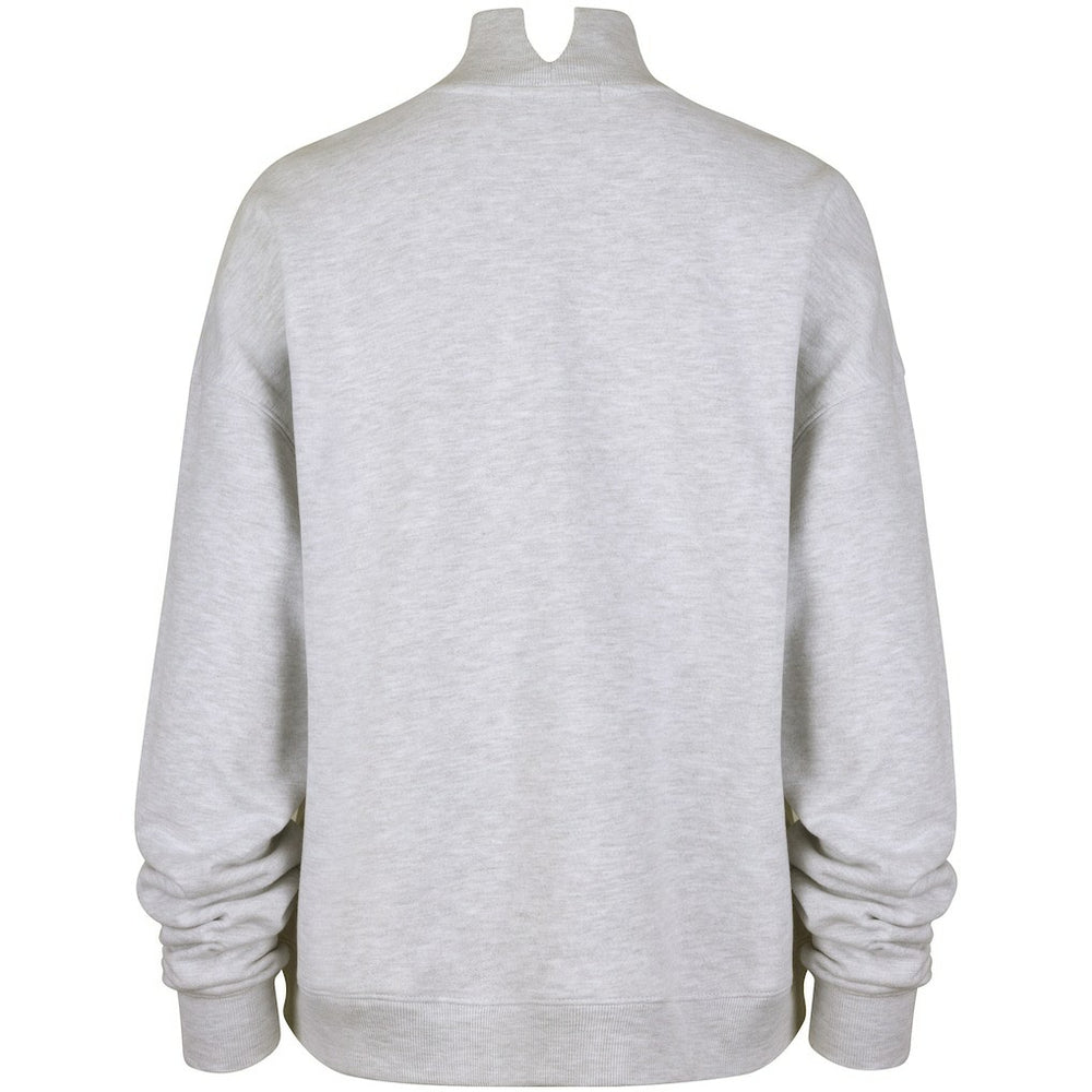 Miami Dolphins '47 Women's Vantage Mock Neck Pullover Sweatshirt - Heather Gray - 47 brand
