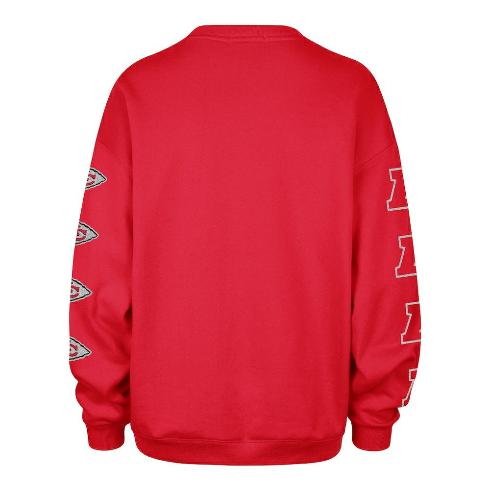 Kansas City Chiefs '47 Women's Go Big Oversized Pullover Sweatshirt - Red - 47 brand