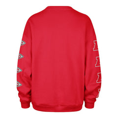 Kansas City Chiefs '47 Women's Go Big Oversized Pullover Sweatshirt - Red - 47 brand