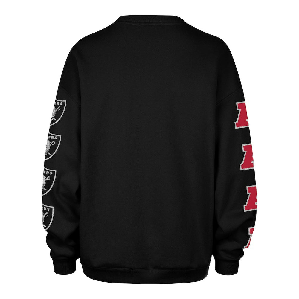 Las Vegas Raiders '47 Women's Go Big Oversized Pullover Sweatshirt - Black - 47 brand