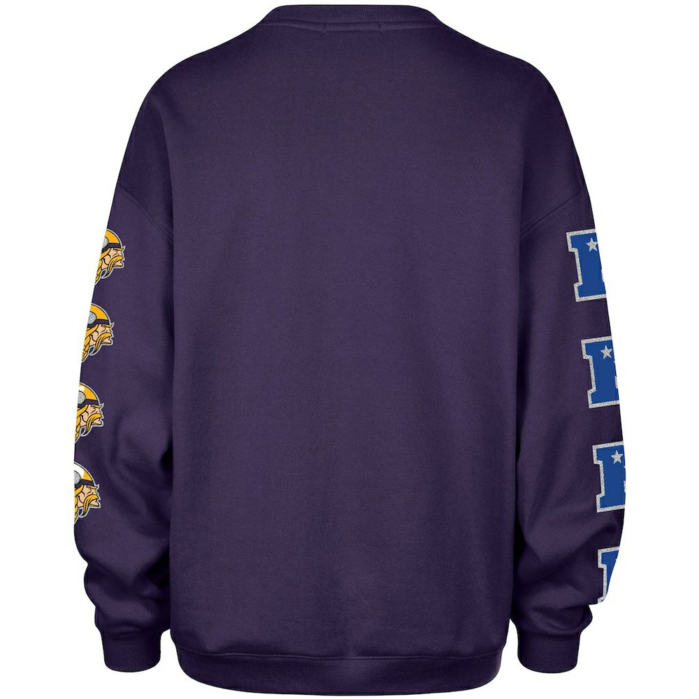Minnesota Vikings '47 Women's Go Big Oversized Pullover Sweatshirt - Purple - 47 brand