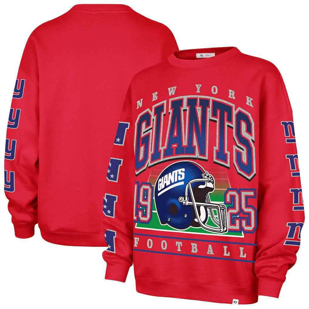 New York Giants '47 Women's Go Big Oversized Pullover Sweatshirt - Red - 47 brand