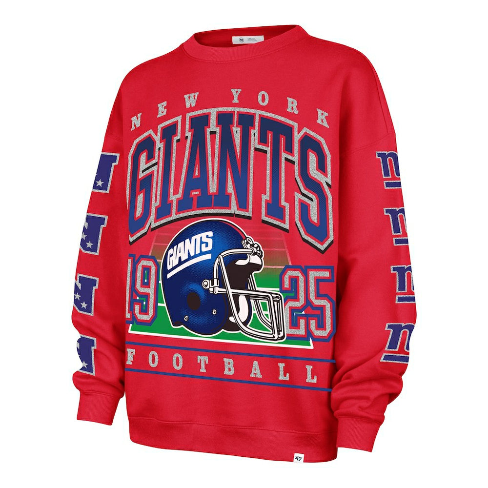 New York Giants '47 Women's Go Big Oversized Pullover Sweatshirt - Red - 47 brand