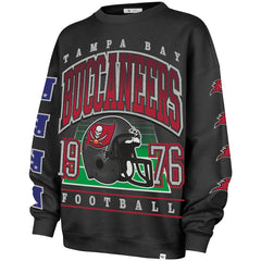 Tampa Bay Buccaneers '47 Women's Go Big Oversized Pullover Sweatshirt - Charcoal - 47 brand