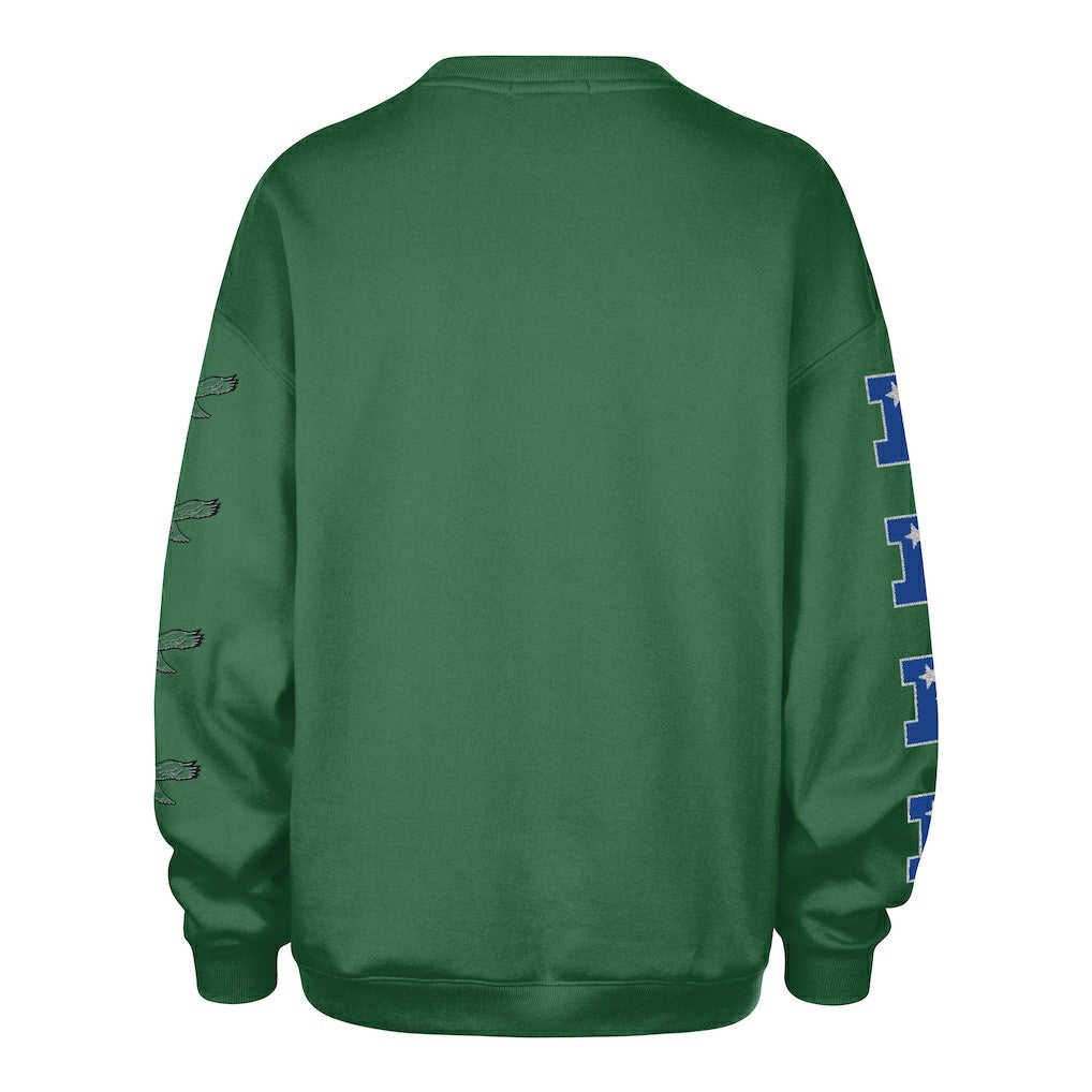 Philadelphia Eagles '47 Women's Go Big Oversized Pullover Sweatshirt - Kelly Green - 47 brand