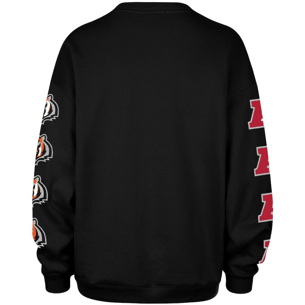 Cincinnati Bengals '47 Women's Go Big Oversized Pullover Sweatshirt - Black - 47 brand